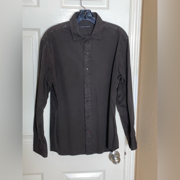 MSRP $345 Ralph Lauren Black Label Made in Italy Sz Large Dress Shirt​ - Picture 5 of 12